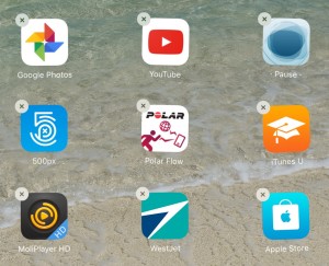 iPad apps with the X for deleting